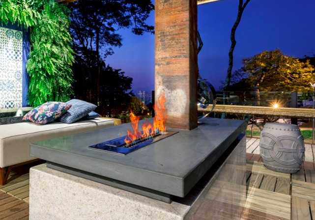 Lareira ecológica para embutir - Requinte